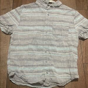 Boys Striped Gray Shirt
